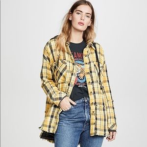 🍓Free People Calico Basin Plaid Button Jacket M